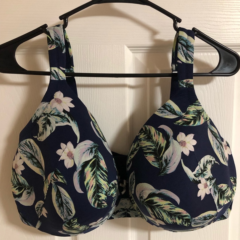 Cacique Navy Leaf underwire bra size 40G
